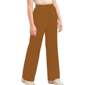 imageSOLY HUX Girls Sweatpants Drawstring Waist Workout Running Track Pants Casual Long TrousersPure Brown