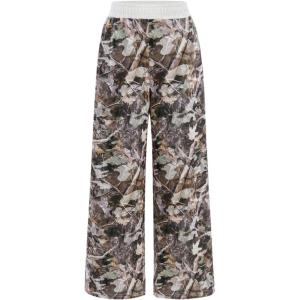 imageSOLY HUX Girls Y2k Camo Sweatpants Elastic Waist Wide Leg Baggy Pants with Pockets StreetwearArmy Green Maple Leaf