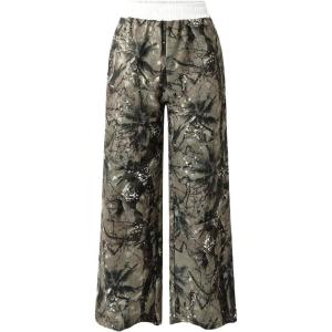 imageSOLY HUX Girls Y2k Camo Sweatpants Elastic Waist Wide Leg Baggy Pants with Pockets StreetwearMulticolor Leaf