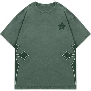 imageSOLY HUX Mens Goth T Shirt Y2k Graphic Tees Short Sleeve Crewneck Vintage Streetwear ShirtsArmy Green