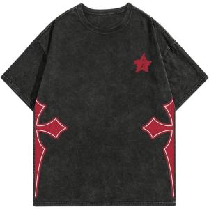 imageSOLY HUX Mens Goth T Shirt Y2k Graphic Tees Short Sleeve Crewneck Vintage Streetwear ShirtsBlack Graphic