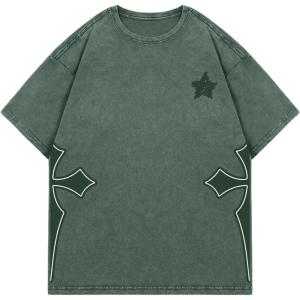 imageSOLY HUX Mens Goth T Shirt Y2k Graphic Tees Short Sleeve Crewneck Vintage Streetwear ShirtsGreen Graphic