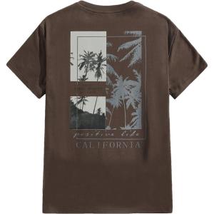 imageSOLY HUX Mens Graphic Tees Figure Letter Print Short Sleeve Designer T Shirt Summer Tee TopsChocolate Brown Graphic