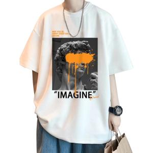 imageSOLY HUX Mens Graphic Tees Figure Letter Print Short Sleeve Designer T Shirt Summer Tee TopsWhite Letter Graphic