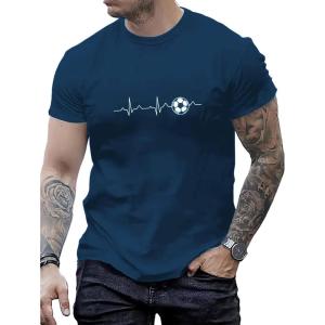 imageSOLY HUX Mens Graphic Tees Short Sleeve Shirts Printed Crew Neck Tee Top Summer TShirtBlue Printed