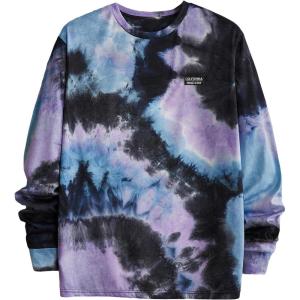 imageSOLY HUX Mens Long Sleeve Shirts Tie Dye Letter Tshirt Crew Neck Casual Tee TopsMulti Tie Dye