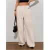 imageSOLY HUX Womens Drawstring Sweatpants Low Rise Baggy Wide Leg Pants with PocketsApricot Letter
