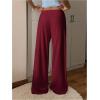 imageSOLY HUX Womens Drawstring Sweatpants Low Rise Baggy Wide Leg Pants with PocketsBurgundy Letter