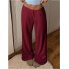 imageSOLY HUX Womens Drawstring Sweatpants Low Rise Baggy Wide Leg Pants with PocketsBurgundy Letter