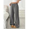 imageSOLY HUX Womens Drawstring Sweatpants Low Rise Baggy Wide Leg Pants with PocketsDark Grey Letter