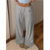 imageSOLY HUX Womens Drawstring Sweatpants Low Rise Baggy Wide Leg Pants with PocketsLight Grey Letter