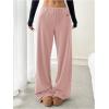 imageSOLY HUX Womens Drawstring Sweatpants Low Rise Baggy Wide Leg Pants with PocketsPink Letter