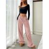 imageSOLY HUX Womens Drawstring Sweatpants Low Rise Baggy Wide Leg Pants with PocketsPink Letter