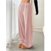 imageSOLY HUX Womens Drawstring Sweatpants Low Rise Baggy Wide Leg Pants with PocketsPink Letter