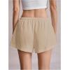 imageSOLY HUX Womens Drawstring Waist Wide Leg Lounge Shorts Casual Summer Fashion ApparelPure Apricot