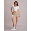 imageSOLY HUX Womens Drawstring Waist Wide Leg Lounge Shorts Casual Summer Fashion ApparelPure Apricot