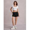 imageSOLY HUX Womens Drawstring Waist Wide Leg Lounge Shorts Casual Summer Fashion ApparelPure Black