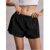 imageSOLY HUX Womens Drawstring Waist Wide Leg Lounge Shorts Casual Summer Fashion ApparelPure Black