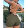 imageSOLY HUX Womens High Waisted Cargo Shorts Casual Summer Shorts with Pockets StreetwearPlain Army Green