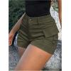 imageSOLY HUX Womens High Waisted Cargo Shorts Casual Summer Shorts with Pockets StreetwearPlain Army Green