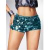 imageSOLY HUX Womens Sparkly Sequin Micro Shorts Y2k Low Rise Mini Booty Shorts Rave ClubwearPure Blue Sequin