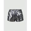 imageSOLY HUX Womens Sparkly Sequin Micro Shorts Y2k Low Rise Mini Booty Shorts Rave ClubwearPure Dark Grey
