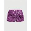 imageSOLY HUX Womens Sparkly Sequin Micro Shorts Y2k Low Rise Mini Booty Shorts Rave ClubwearPure Purple Sequin
