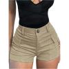 imageSOLY HUX Womens High Waisted Cargo Shorts Casual Summer Shorts with Pockets StreetwearPure Beige