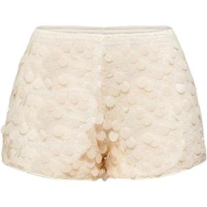 imageSOLY HUX Womens Sparkly Sequin Micro Shorts Y2k Low Rise Mini Booty Shorts Rave ClubwearPure Beige