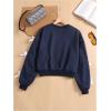 imageSOLY HUX Girls Y2k Bow Sweatshirt Crew Neck Drop Shoulder Long Sleeve Cute Pullover TopsPure Blue