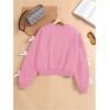 imageSOLY HUX Girls Y2k Bow Sweatshirt Crew Neck Drop Shoulder Long Sleeve Cute Pullover TopsPure Pink