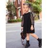 imageSOLY HUX Toddler Girls Doll Collar Sheer Mesh Bishop Long Sleeve Short DressBlack