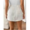 imageSOLY HUX Womens Plaid Wrap Tweed Skirt High Waisted Button Front Split Hem Elegant Work Mini SkortMulticolor Plaid