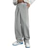 imageSOLY HUX Boys Sports Athletic Sweatpants Wide Leg Casual Fall Letter Elastic Waist Baggy PantsGrey Letter