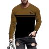 imageSOLY HUX Mens Color Block Graphic Tees Casual Crew Neck Long Sleeve Vintage T ShirtsMulticoloured Letter