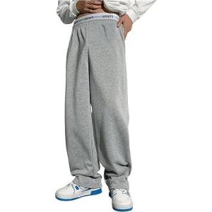 imageSOLY HUX Boys Sports Athletic Sweatpants Wide Leg Casual Fall Letter Elastic Waist Baggy PantsGrey Letter
