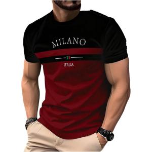 imageSOLY HUX Mens Color Block Letter Graphic Tees Short Sleeve Crew Neck T Shirt Casual Summer TopsMulticoloured Letter