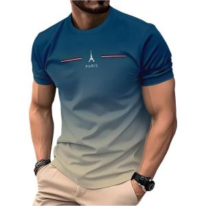 imageSOLY HUX Mens Ombre T Shirt Graphic Tees Crewneck Short Sleeve Casual Summer TopsMulticoloured Letter
