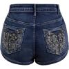 imageSOLY HUX Womens Y2k Sparkly Jeans Skinny Mini Denim Shorts Music Festival Rave OutfitsMedium Wash