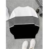 image:imageSOLY HUX Boys Crewneck Sweatshirts Color Block Striped Long Sleeve Fall Pullover TopsBlack and White