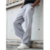 image:imageSOLY HUX Boys Sweatpants Elastic Waist Baggy Straight Leg Casual Sporty Pants with Pocket 2 PacksLight Grey and Black