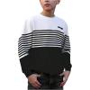 image:imageSOLY HUX Boys Crewneck Sweatshirts Color Block Striped Long Sleeve Fall Pullover TopsBlack and White