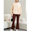 image:imageSOLY HUX Girls Sweatsuit Set 2 Piece Long Sleeve Hoodie Sweatshirt and Flared Pants Outfit Fall ClothesApricot and Brown