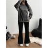 image:imageSOLY HUX Girls Sweatsuit Set 2 Piece Long Sleeve Hoodie Sweatshirt and Flared Pants Outfit Fall ClothesGrey and Black