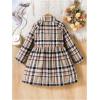 image:imageSOLY HUX Toddler Girls Double Breasted Long Sleeve Trench Coat Teddy Lined Outerwear Winter Pea CoatsKhaki Plaid
