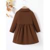 image:imageSOLY HUX Toddler Girls Double Breasted Long Sleeve Trench Coat Teddy Lined Outerwear Winter Pea CoatsSolid Brown