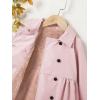 image:imageSOLY HUX Toddler Girls Double Breasted Long Sleeve Trench Coat Teddy Lined Outerwear Winter Pea CoatsSolid Pink
