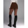image:imageSOLY HUX Womens Mini Skirt Y2k Low Rise A Line Casual Summer SkirtsPlain Chocolate Brown