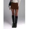 image:imageSOLY HUX Womens Mini Skirt Y2k Low Rise A Line Casual Summer SkirtsPlain Chocolate Brown