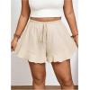 image:imageSOLY HUX Womens Plus Size 2 Packs Summer Flowy Shorts Lounge Vacation ClothingApricot and Black